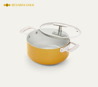 Mini Dutch Oven 20cm with glass lid - Benares Gold