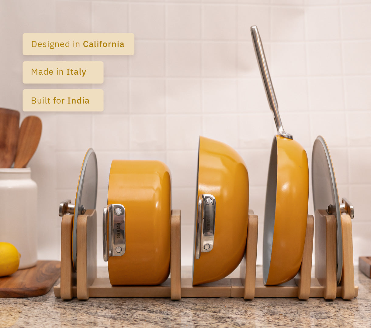 Ember Cookware Trio with Storage -  Benares Gold