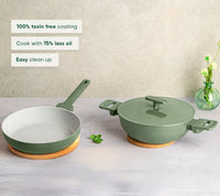 Ember Frypan + Kadai Duo - Coorg Green