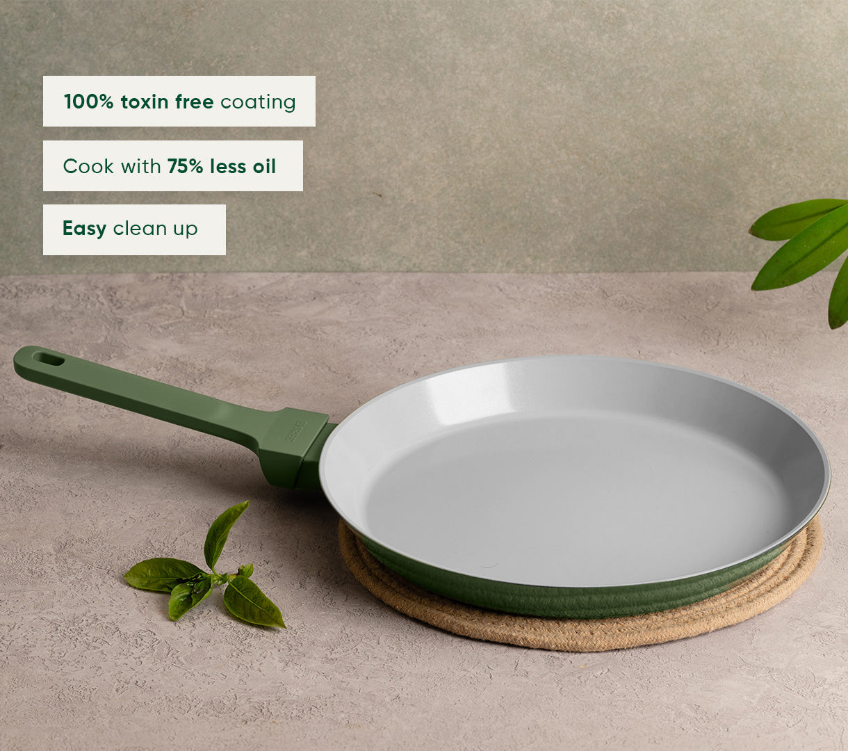 Flat Pan 28 cm - Coorg Green