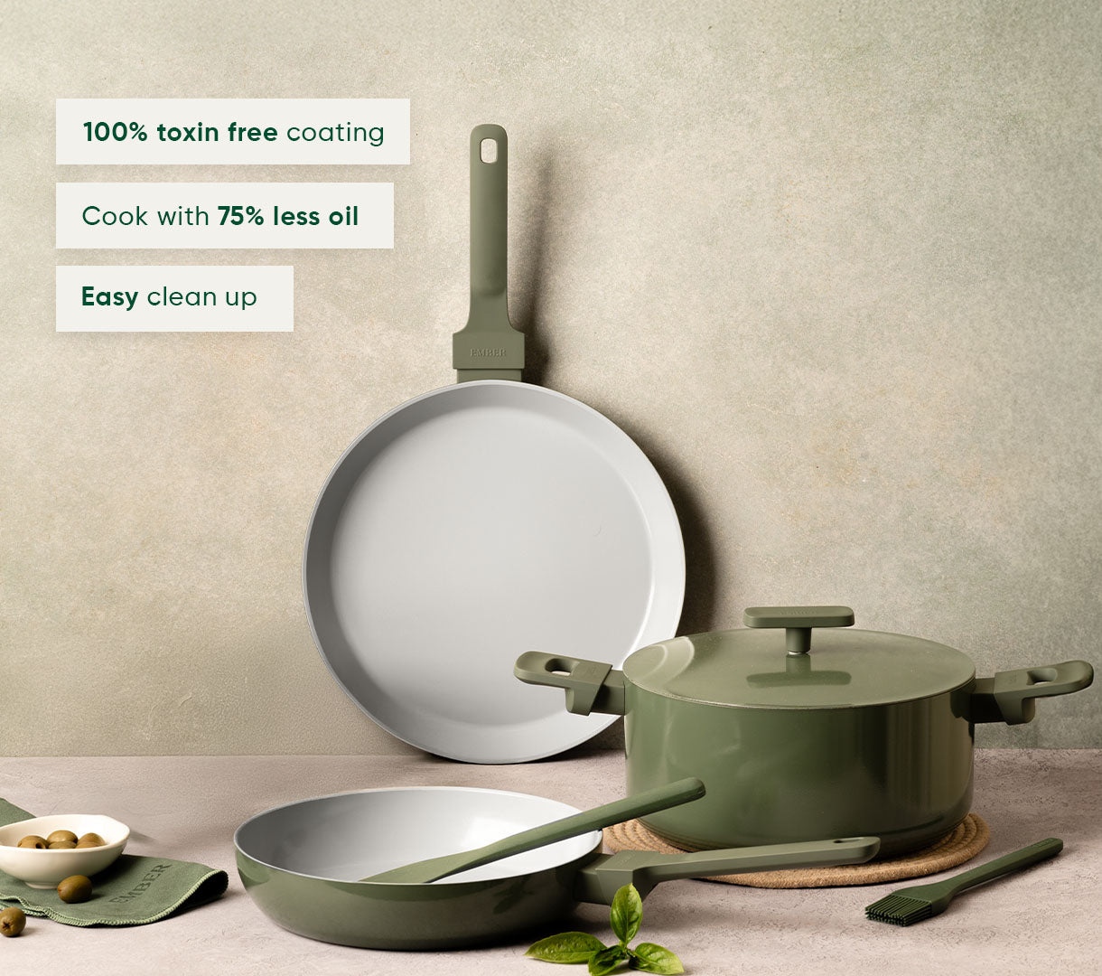Complete Cookware Set (4-Piece) -Coorg Green