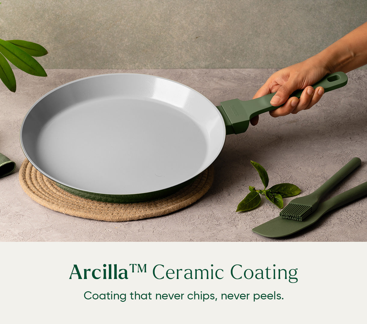 Flat Pan 28 cm - Coorg Green