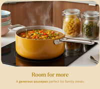 Saucepan with glass lid 20cm - Benares Gold