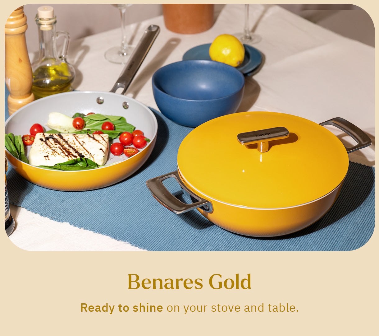 Ember Kadai + Frypan Duo - Benares Gold
