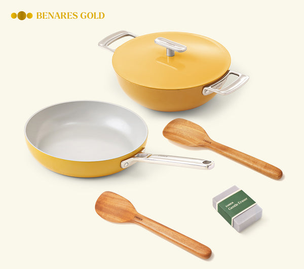 Ember Kadai + Frypan Duo - Benares Gold