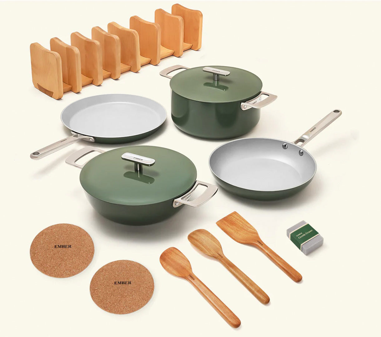 Complete Cookware Set (4-Piece) -Coorg Green