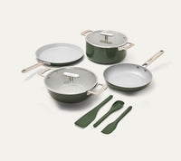 Complete Cookware Set (4-Piece) with glass lid - Coorg Green