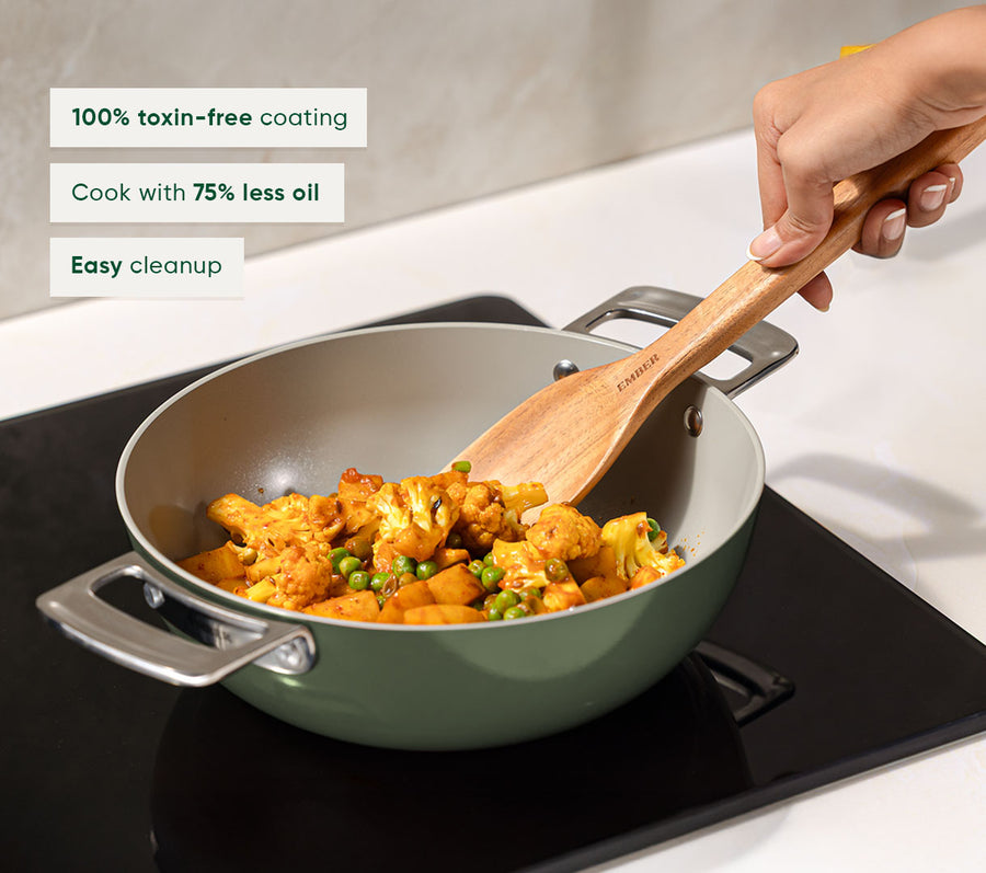 Everyday Cookware Trio (with storage) - Coorg Green