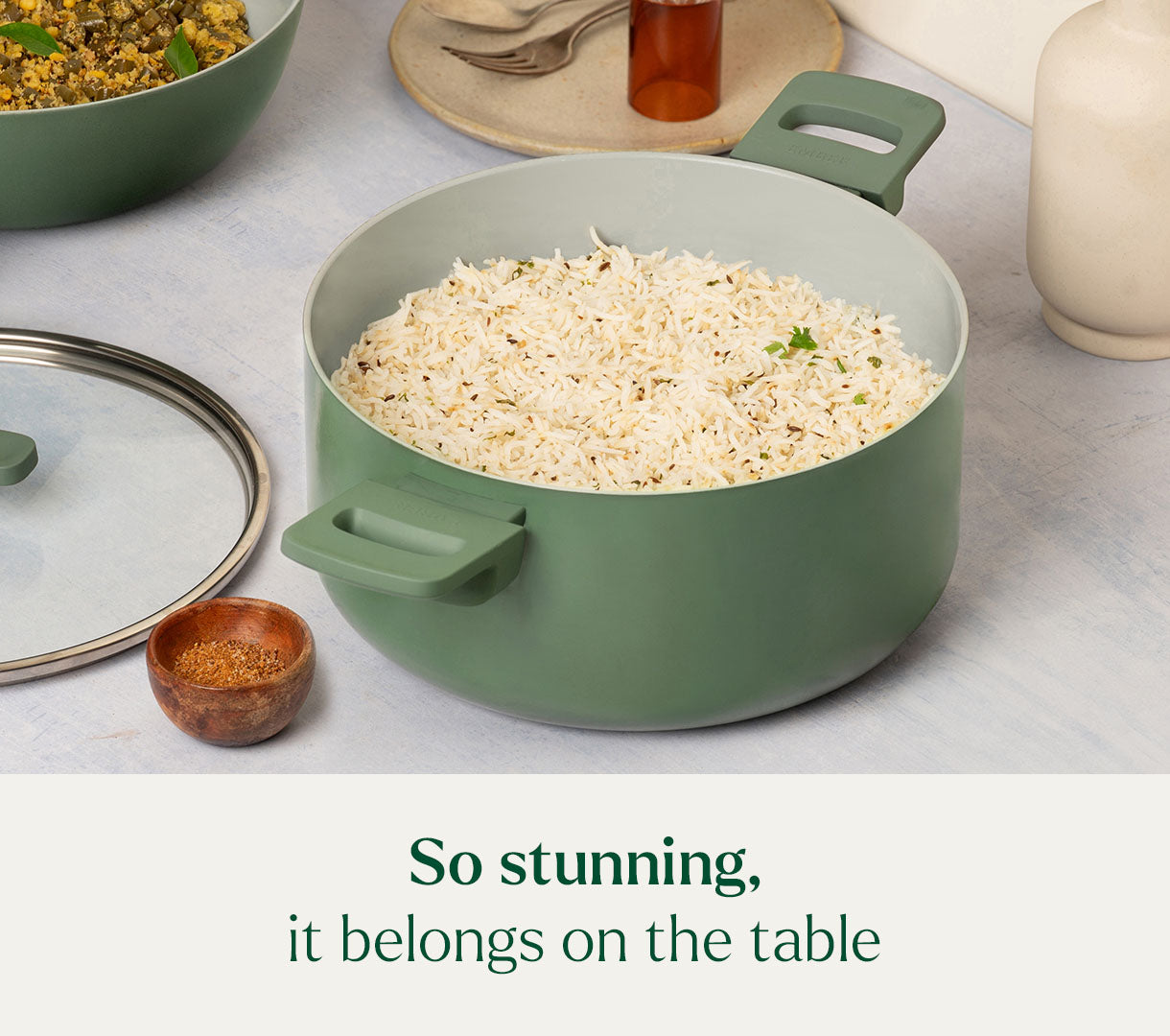 Dutch Oven 24cm with glass lid - Coorg Green