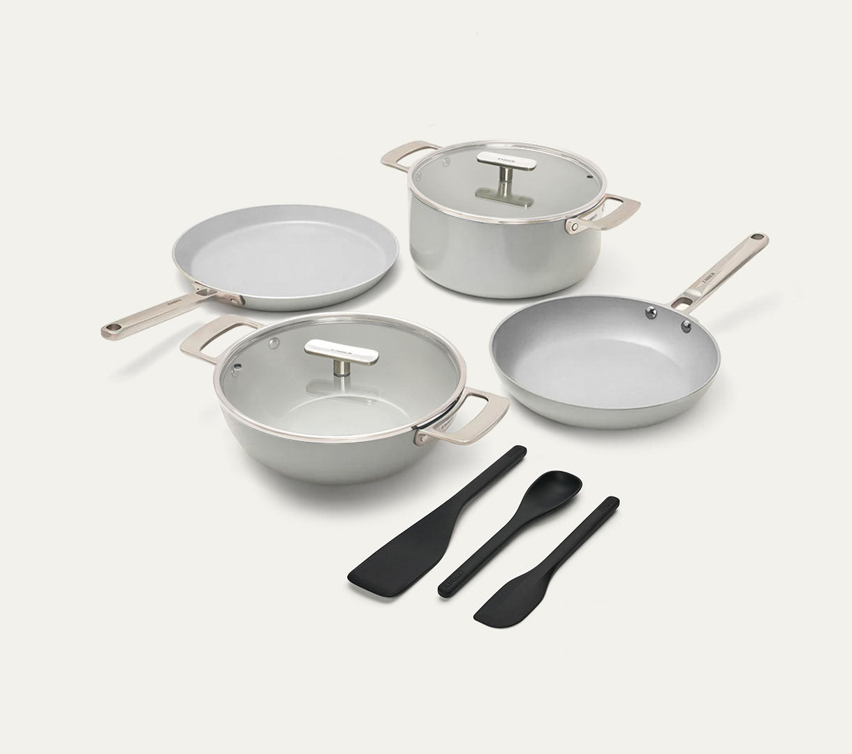 Complete Cookware Set (4-Piece) with glass lid - Himalayan Mist