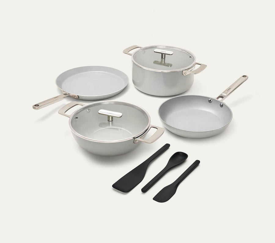Complete Cookware Set (4-Piece) with glass lid - Himalayan Mist