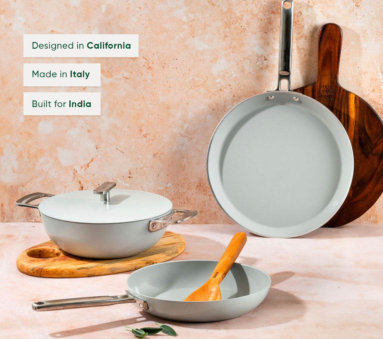 Everyday Cookware Trio (with storage) - Himalayan Mist