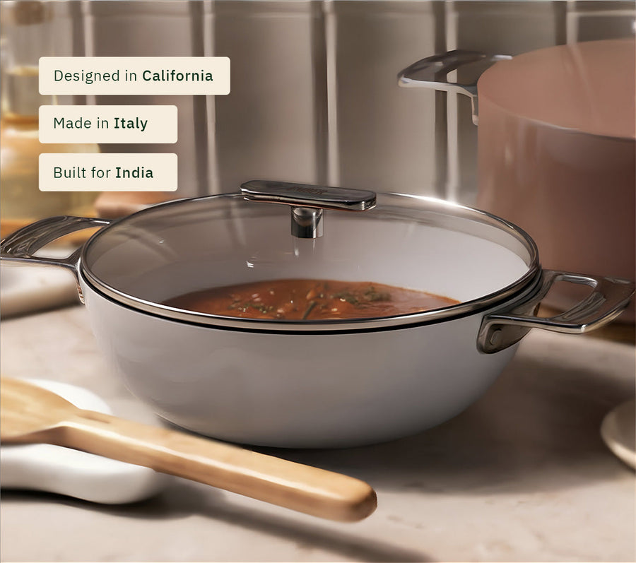 Kadai 24cm with glass lid - Himalayan Mist