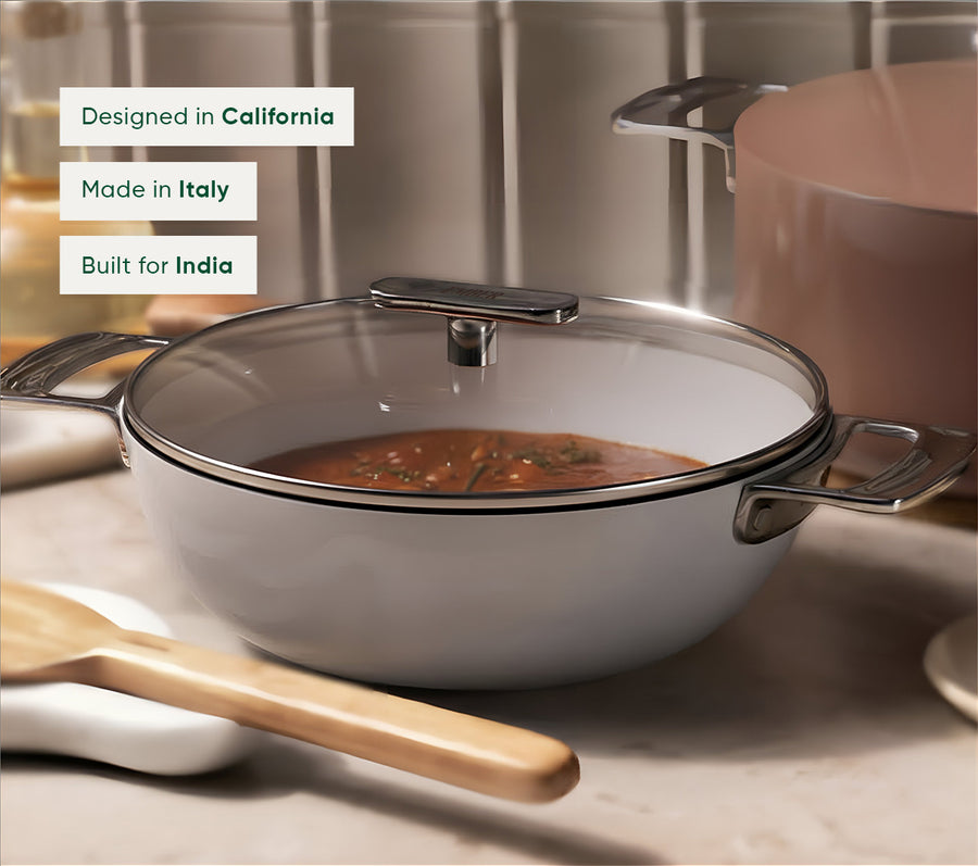 Kadai 24cm with glass lid - Himalayan Mist