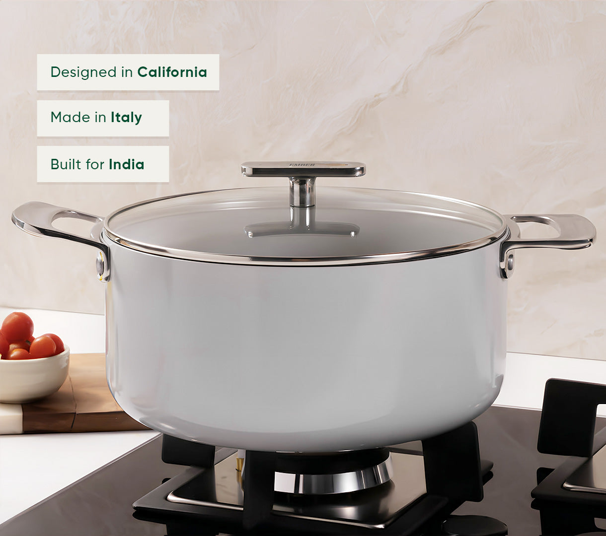 Dutch Oven 24cm with glass lid - Himalayan Mist