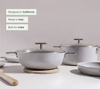 Complete Cookware Set (4-Piece) with glass lid - Himalayan Mist