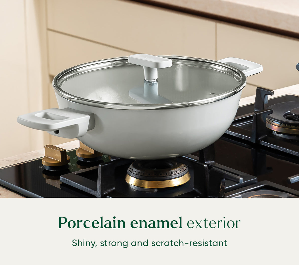Kadai 24cm with glass lid - Himalayan Mist