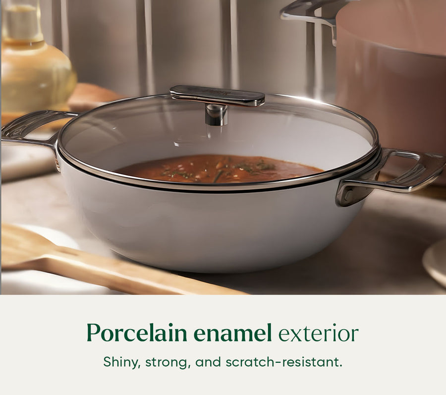 Complete Cookware Set (4-Piece) with glass lid - Himalayan Mist
