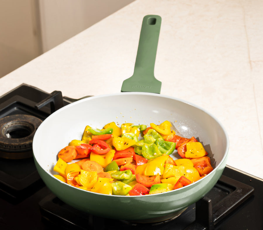 Uses less oil. Cooks better. 