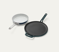 Ember Set of 3 - Ceramic Egg Pan + Ti-Enamel Tawa + Set of 5 tools