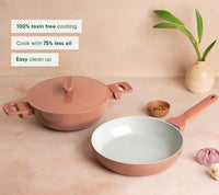 Ember Frypan + Kadai Duo - Jaipur Terracotta