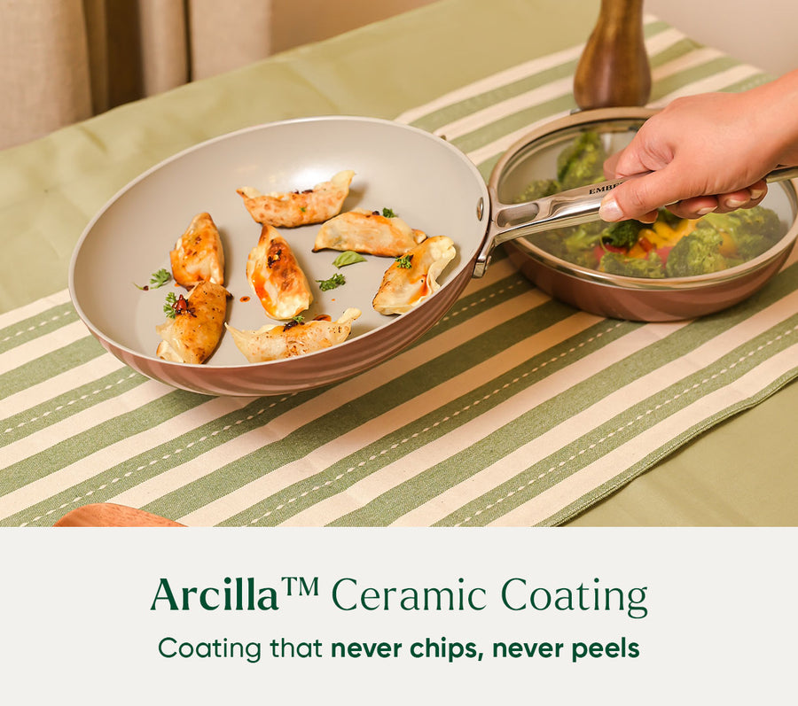 Everyday Cookware Trio (with storage) - Jaipur Terracotta