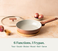 Frypan 24cm with glass lid (2.0) - Jaipur Terracotta