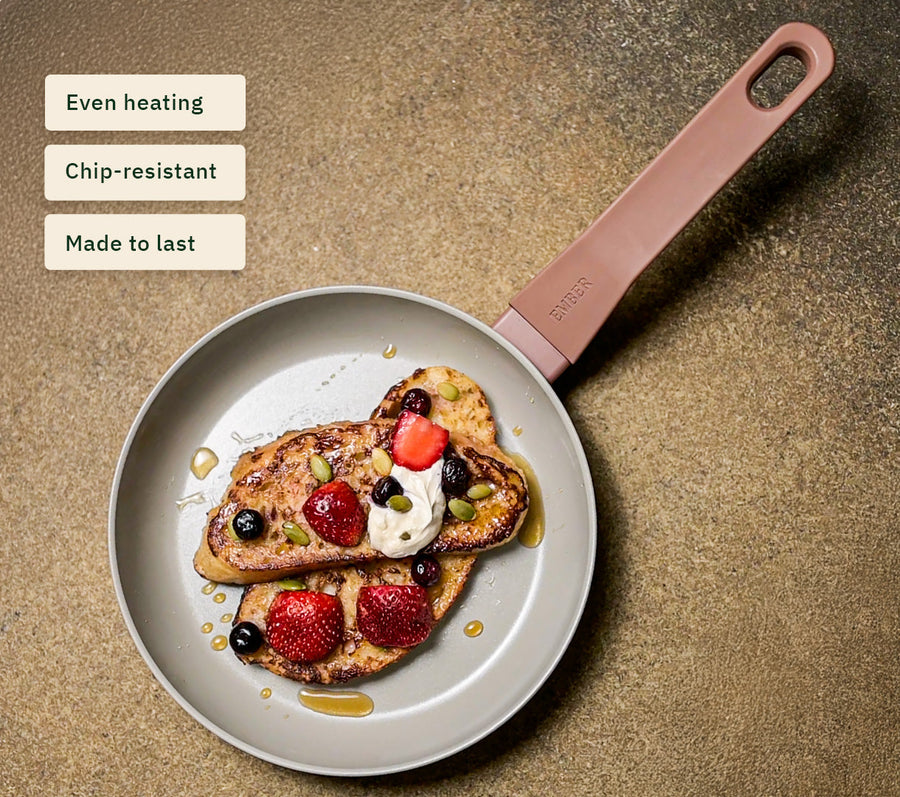 Frypan 24cm with glass lid (2.0) - Jaipur Terracotta