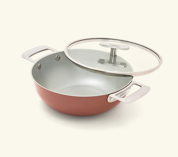 Kadai 24cm with glass lid - Jaipur Terracotta