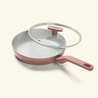 Frypan 24cm with glass lid (2.0) - Jaipur Terracotta