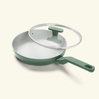 Frypan 24cm with glass lid (2.0) - Coorg Green