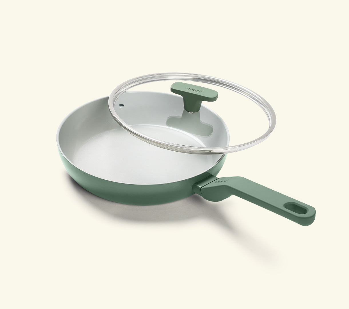 Frypan 24cm with glass lid (2.0) - Coorg Green
