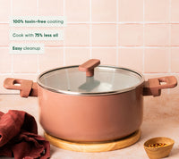 Dutch Oven 24cm with glass lid - Jaipur Terracotta