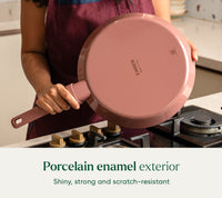 Complete Cookware Set (4-Piece) with glass lid - Jaipur Terracotta