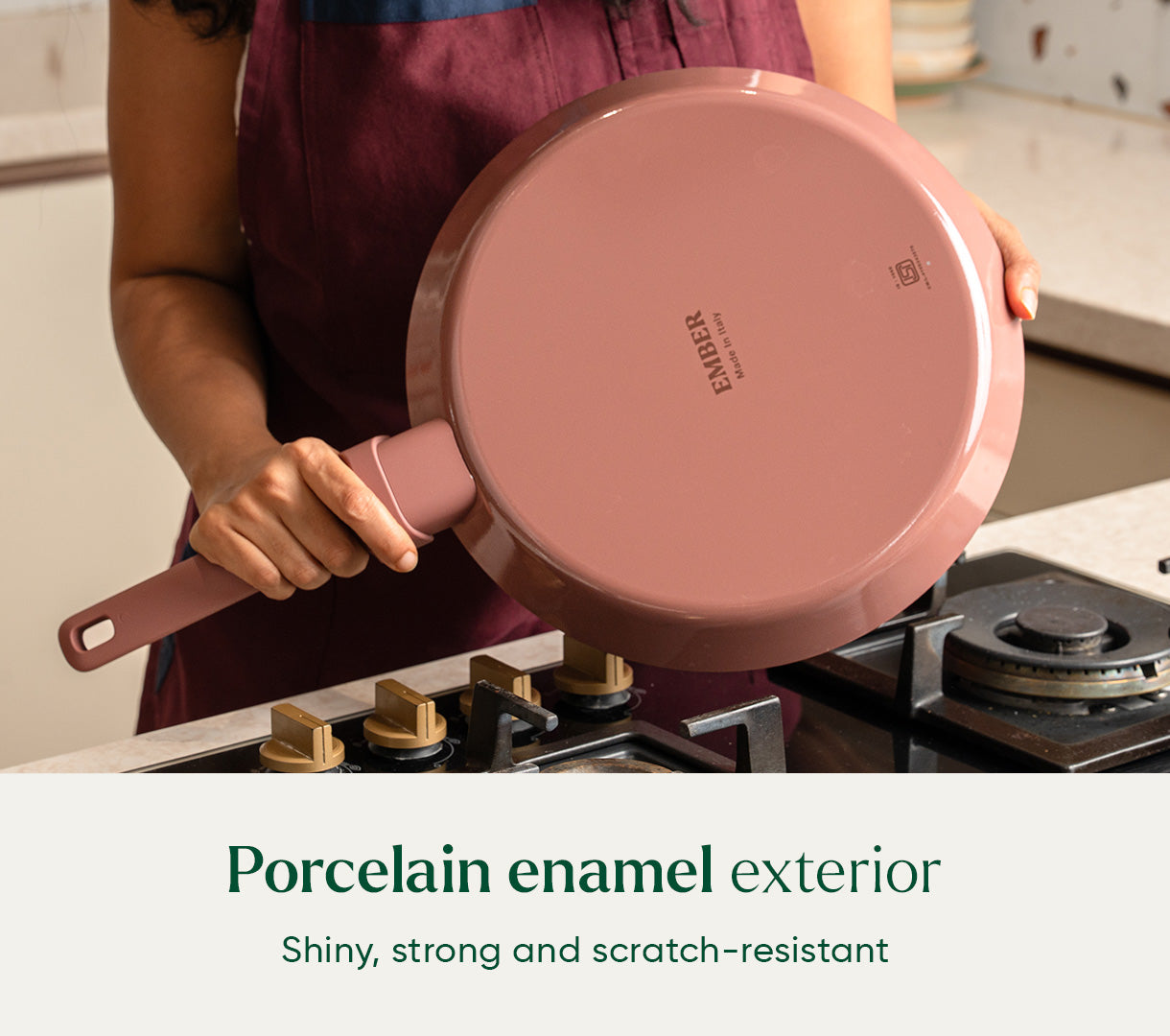 Complete Cookware Set (4-Piece) with glass lid - Jaipur Terracotta