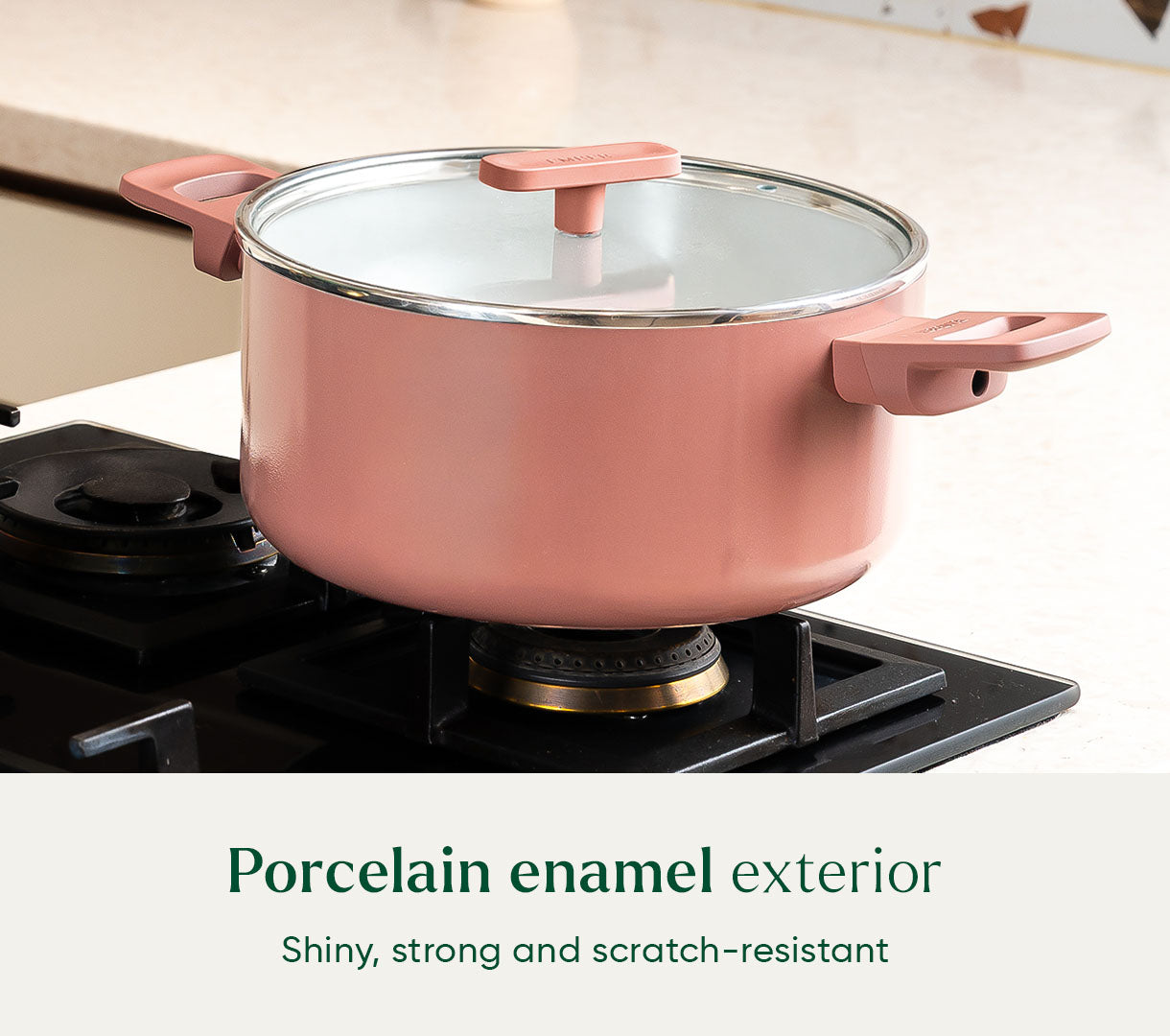 Dutch Oven 24cm with glass lid - Jaipur Terracotta