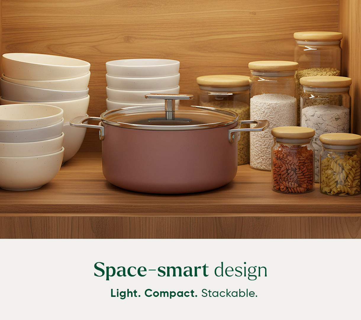 Mini Dutch Oven 20cm with glass lid - Jaipur Terracotta