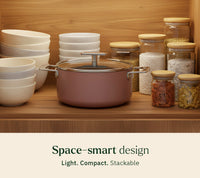 Mini Dutch Oven 20cm with glass lid - Jaipur Terracotta