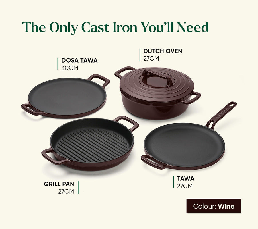TitaniumClad™ Cast Iron Duo - Wine