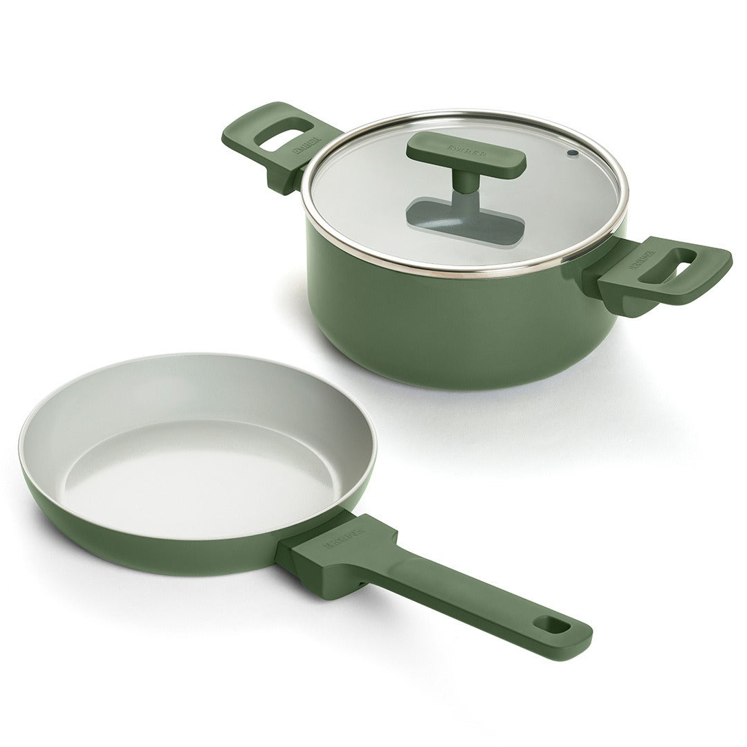 Mini Dutch oven BK with glass lid + Mini Frypan BK