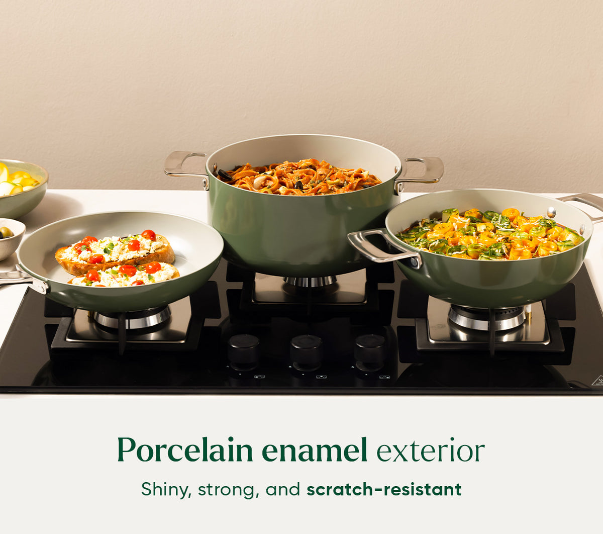 Complete Cookware Set (4-Piece) Without Storage - Coorg Green