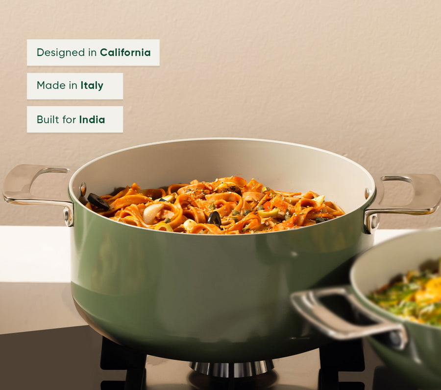Dutch Oven 24cm with glass lid - Coorg Green