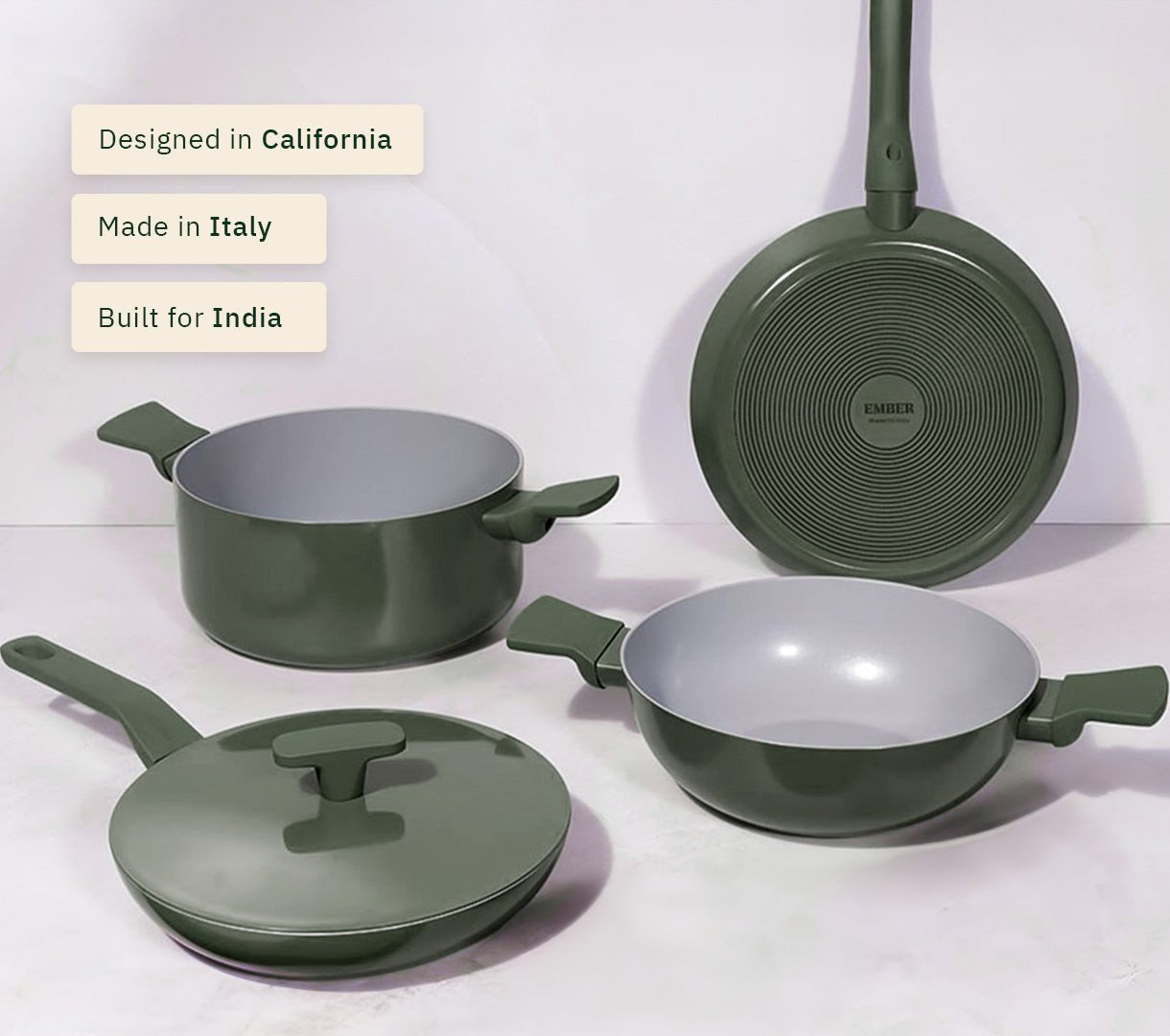 Complete Cookware Set (4-Piece) -Coorg Green