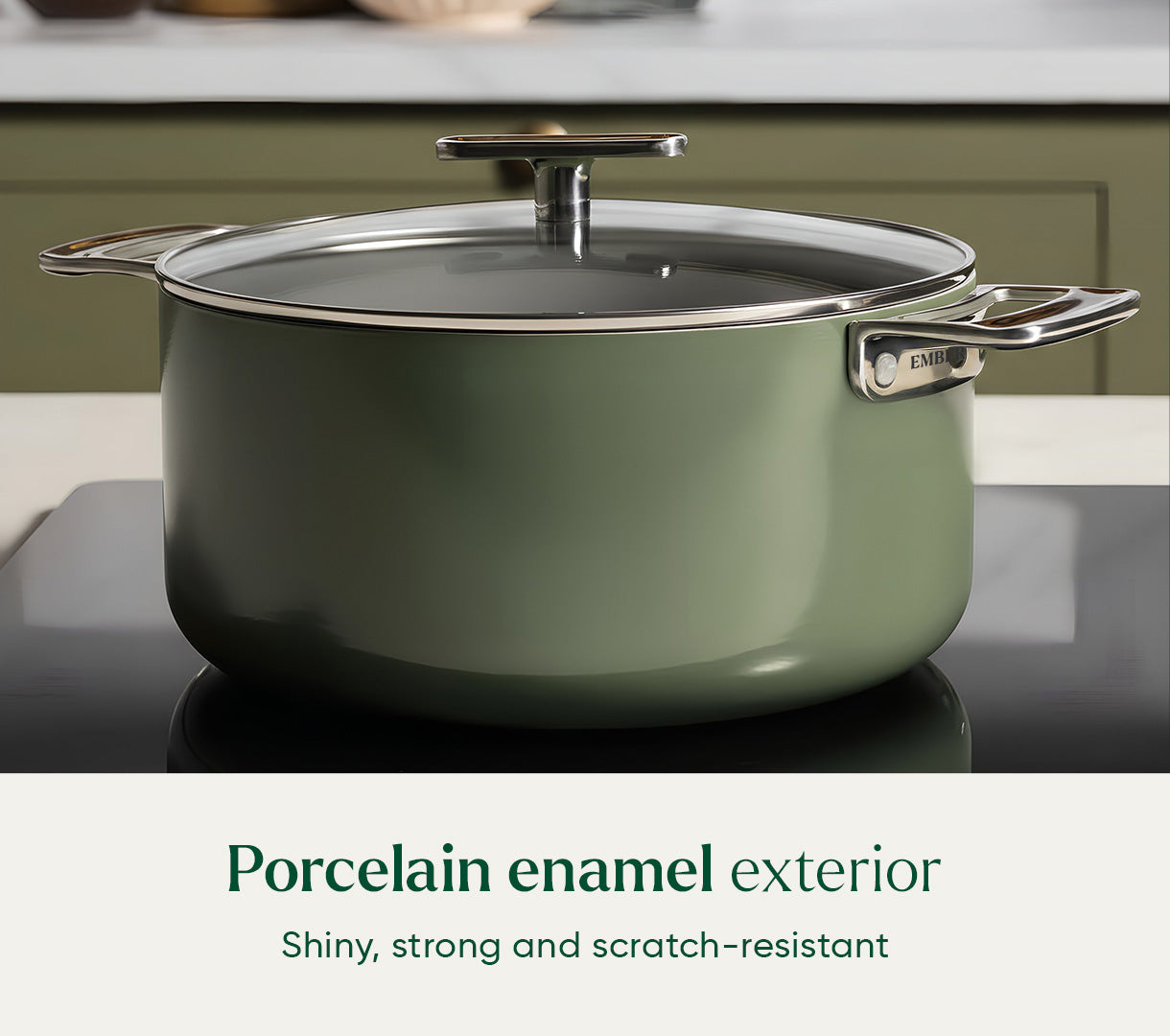 Dutch Oven 24cm with glass lid - Coorg Green