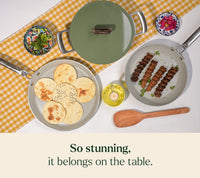 Everyday Cookware Trio (with storage) - Coorg Green