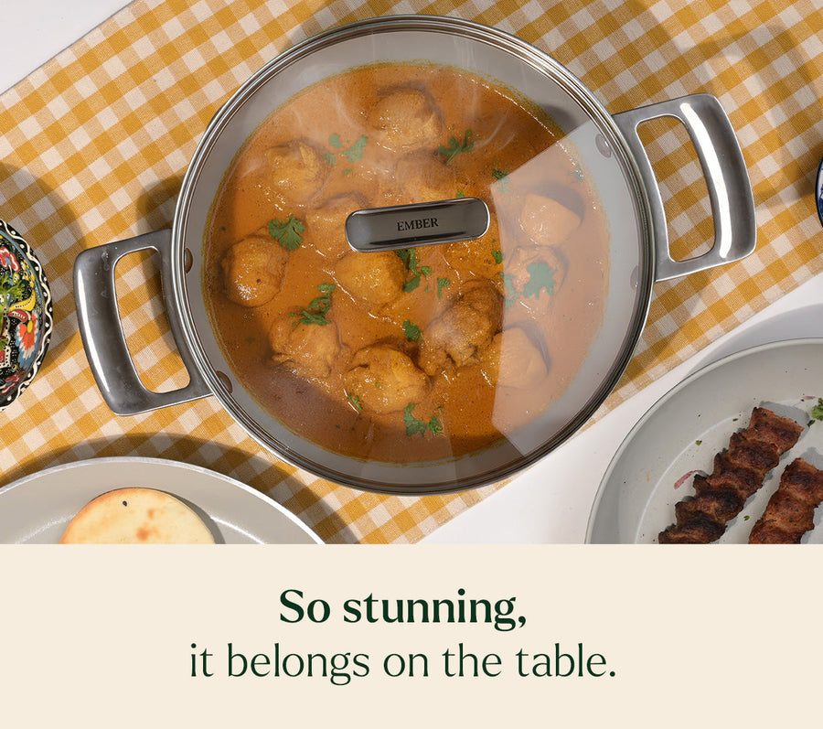 Kadai 24cm with glass lid - Coorg Green