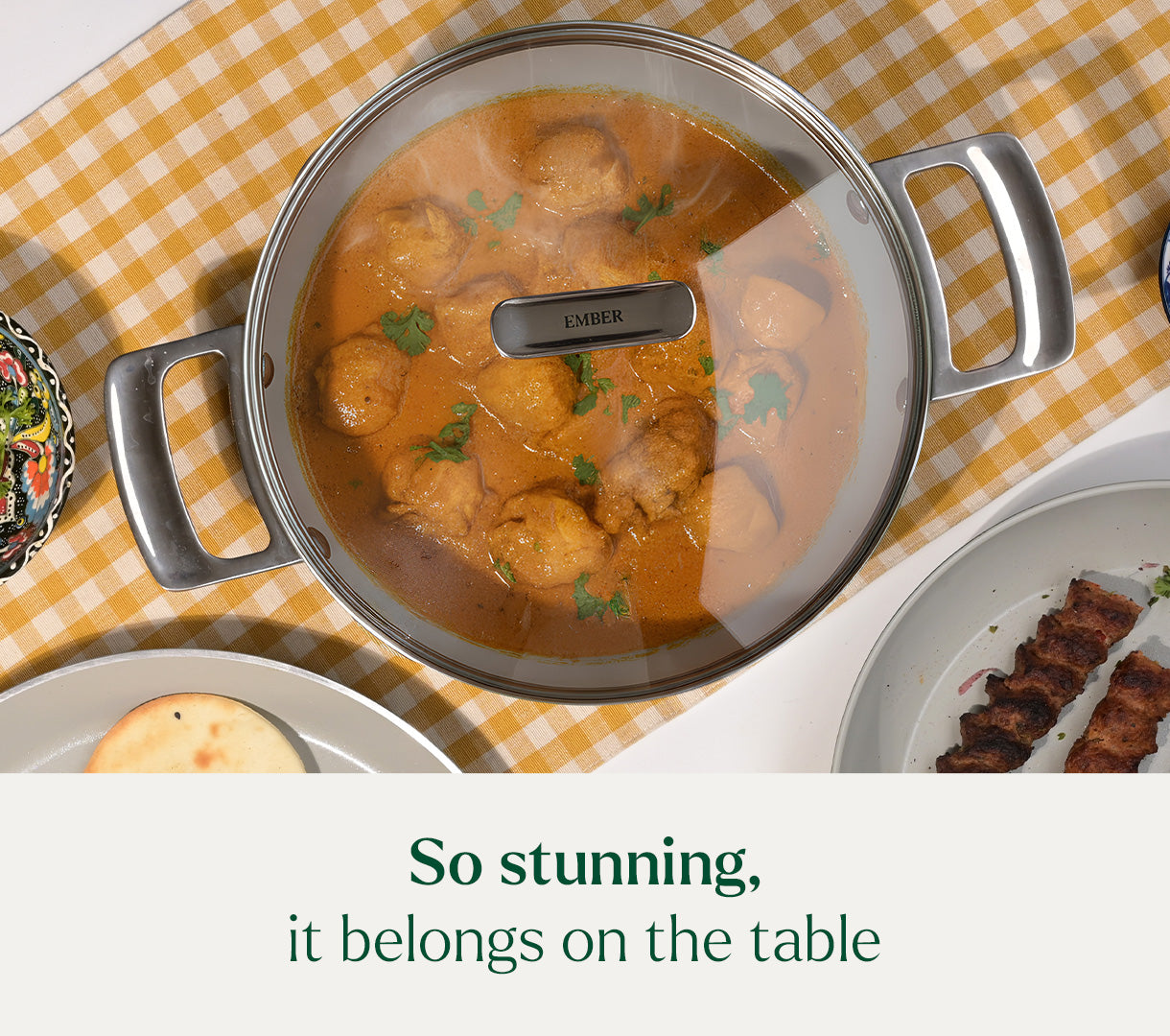 Kadai 24cm with glass lid - Coorg Green
