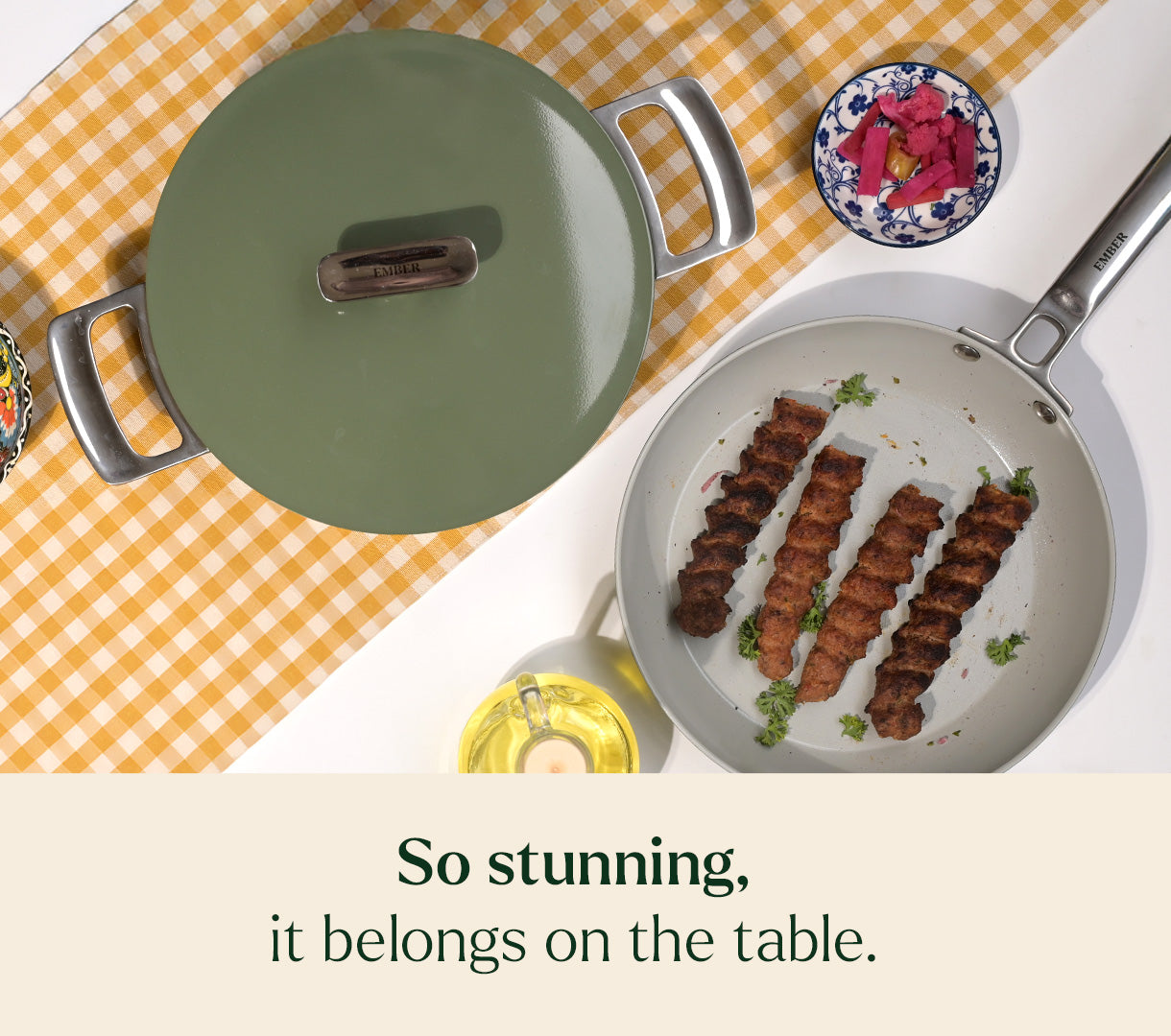Ember Mini Frypan + Kadai Duo - Coorg Green