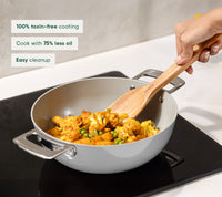 Kadai 24cm with glass lid - Himalayan Mist