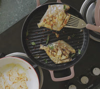 Pre-Seasoned Cast Iron Grill Pan 27cm - Jaipur Terracotta